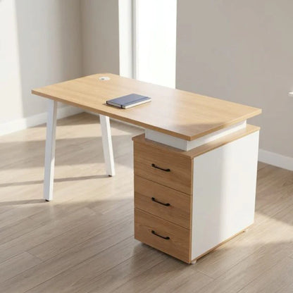 1.4Meter Office Desk with 3 Drawer Pedestal Storage