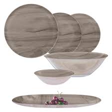 Luminarc Simply Grey Wood 26pc Dinner Set-V4331
