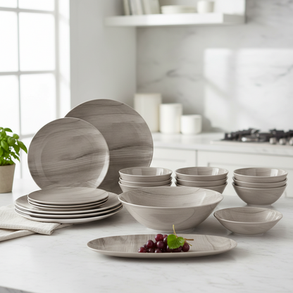 Luminarc Simply Grey Wood 26pc Dinner Set-V4331
