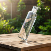 500ml clear glass water bottle with time scale for tracking daily hydration