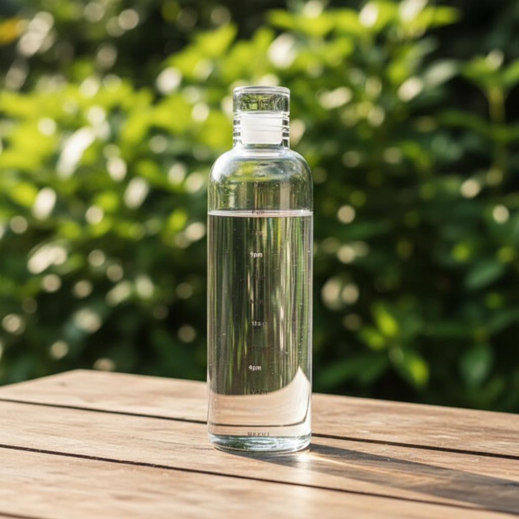 500ml Glass Water Bottle with Time Scale