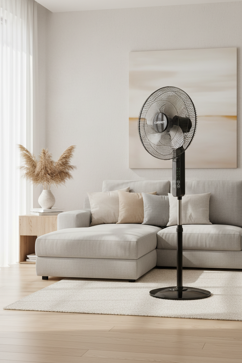 Dawood Lifestyle & Gadgets ke 16-inch metal stand fan with aluminium blades and remote control SF945SFN