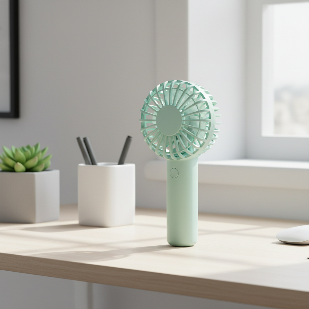 Dawood Lifestyle & Gadgets ke rechargeable hand fan with USB Type-C charging and adjustable tilt head SF935HFN-A