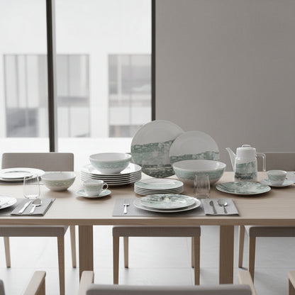 Luminarc Diwali Acctit Turqoise 46pc Dinner Set -v8147
