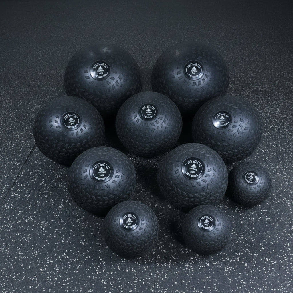 Non-Bounce Textured Rubber Weighted Medicine Slam Ball