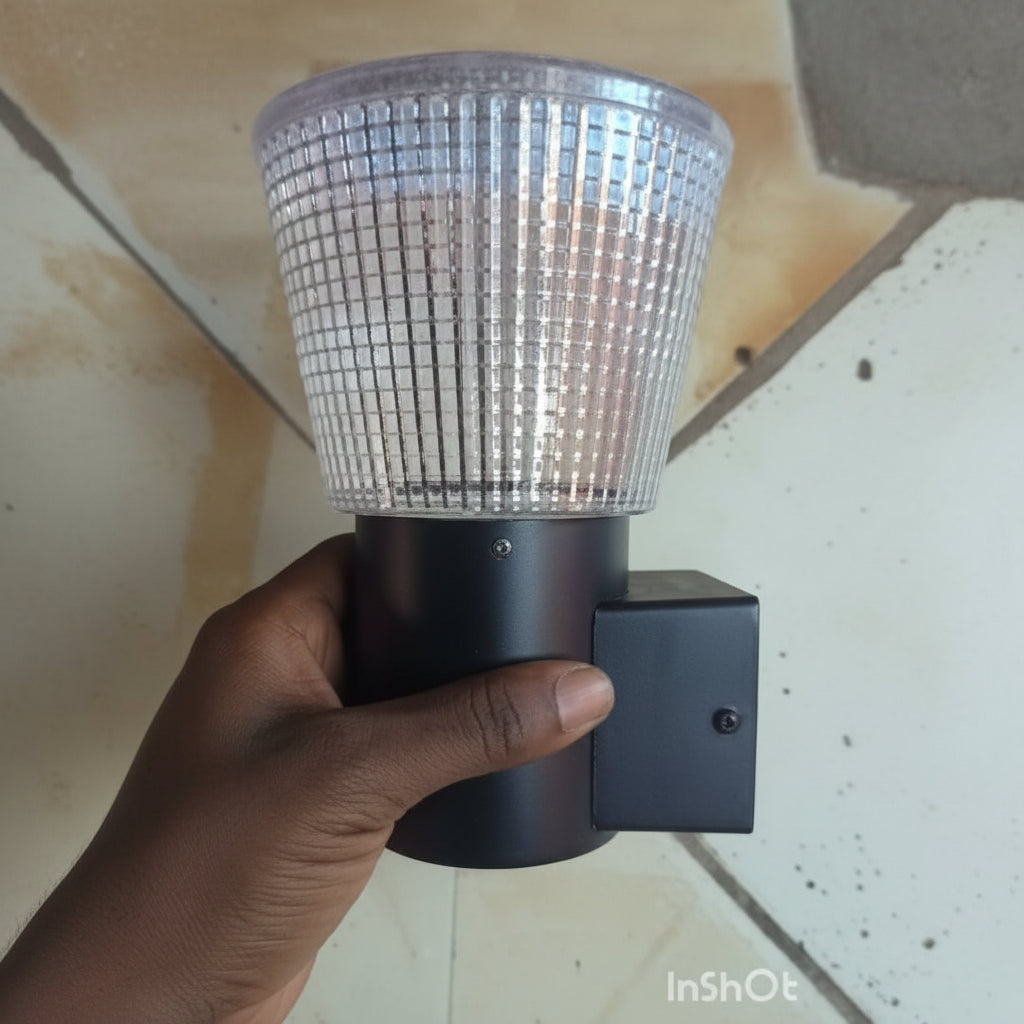 Black Aluminium Outdoor Wall Lamp with E27 Holder LL 506A-BK