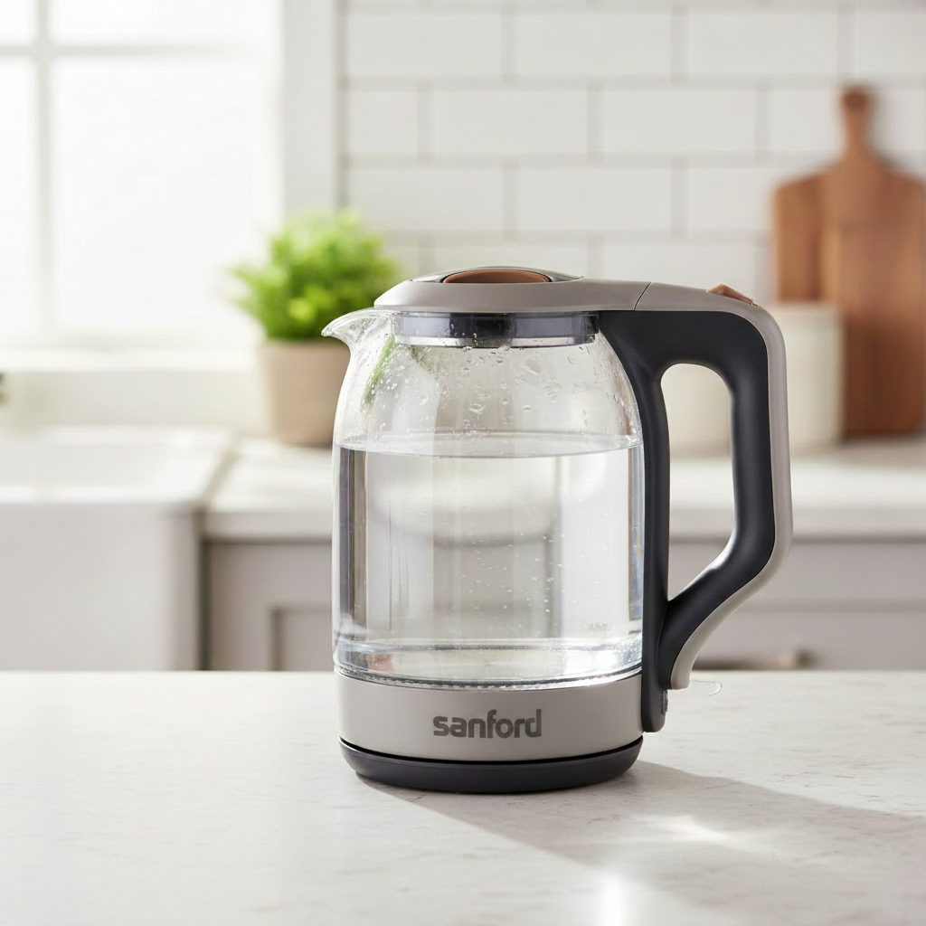 Dawood Lifestyle & Gadgets ke Sanford 1.8L glass electric kettle with LED indicator SF3354EK