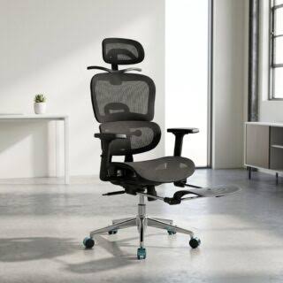 Ergonomic Executive Office Chair with Footrest & Lumbar Support - FOC 071