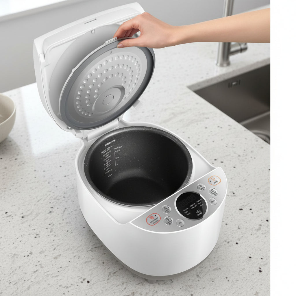 Philips Digital Rice Cooker – 1.8L Capacity, Smart 3D Heating, 10 Cooking Menus HD4515/55