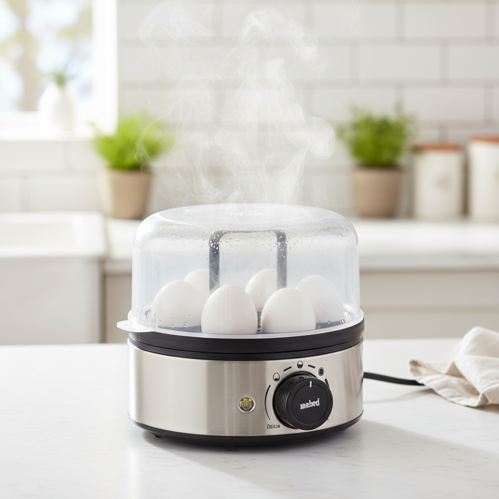 Dawood Lifestyle & Gadgets ke 7-piece egg boiler with timer function and dishwasher-safe egg holder SF5755FS