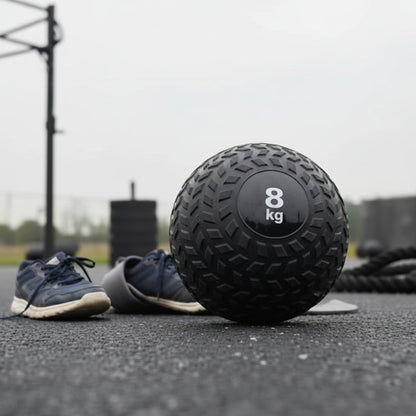 Non-Bounce Textured Rubber Weighted Medicine Slam Ball