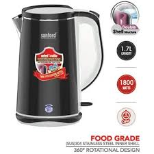 Sanford 1.7L Double-Layer Electric Kettle with Cool-Touch Body - SF1869EK