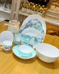 Luminarc Diwali Acctit Turqoise 46pc Dinner Set -v8147