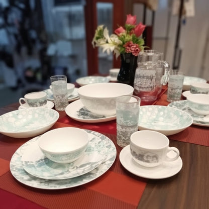 Luminarc Diwali Acctit Turqoise 46pc Dinner Set -v8147
