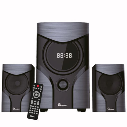 2.1CH 50W speaker system RA/100 Bluetooth subwoofer 5.25 inch FM USB SD card LED display remote control