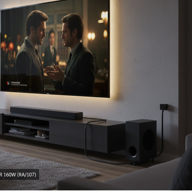 2.1 Sound Bar Wired Subwoofer 160W – RA/107