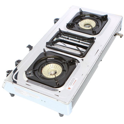 2 Burner Stainless Steel  Gas Cooker with Grill– RG/504