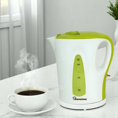 Ramtons Cordless Electric Kettle 1.7 Liters White and Green – RM/349