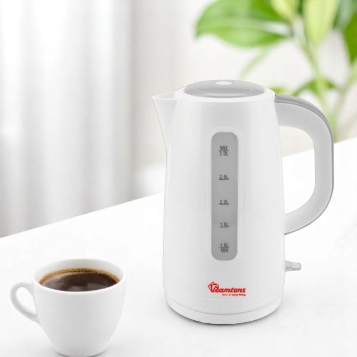 Ramtons Cordless Electric Kettle 3 Litres White – RM/567