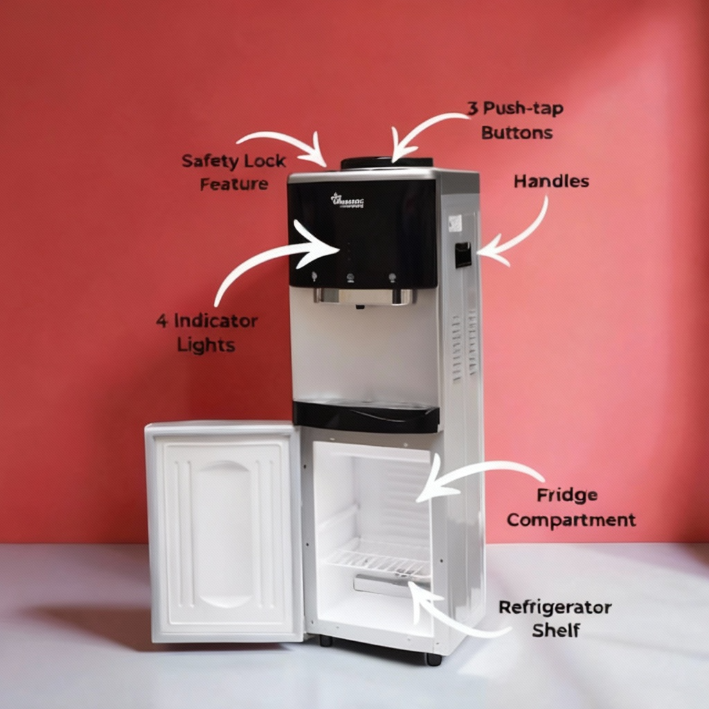 Ramtons Hot, Normal and Cold Free Standing Water Dispenser – RM/688