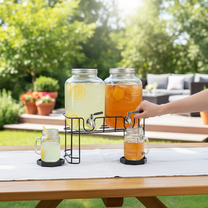 2-In-1 Glass Juice Dispenser