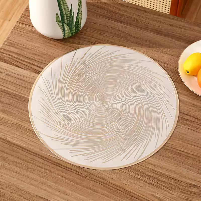 6Pc Swirl PVC Placemat Set