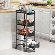 Multifunctional kitchen storage rack, space saving organizer for utensils and kitchen essentials.