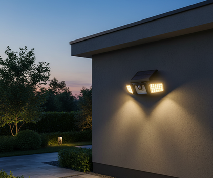 3 Head Solar Motion Sensors Flood Light