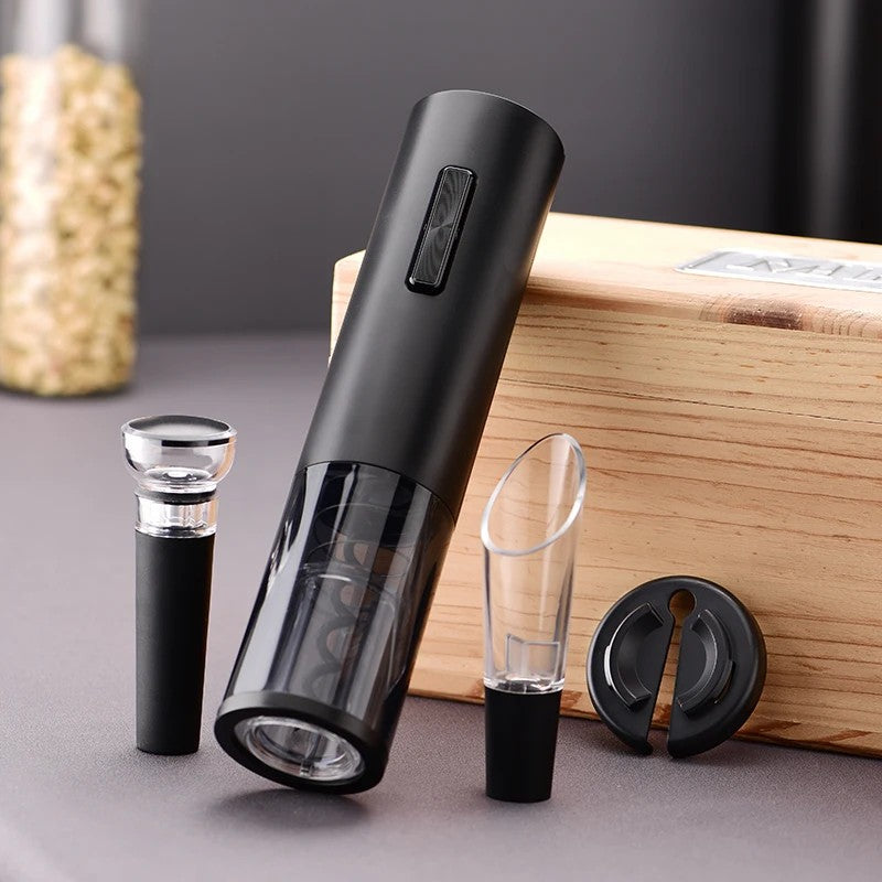 4in1 automatic corkscrew, foil cutter & vacuum stopper
