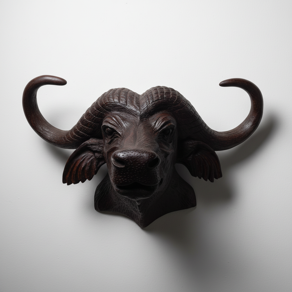 62cm buffalo head wall decor african wildlife sculpture large buffalo wall hanging