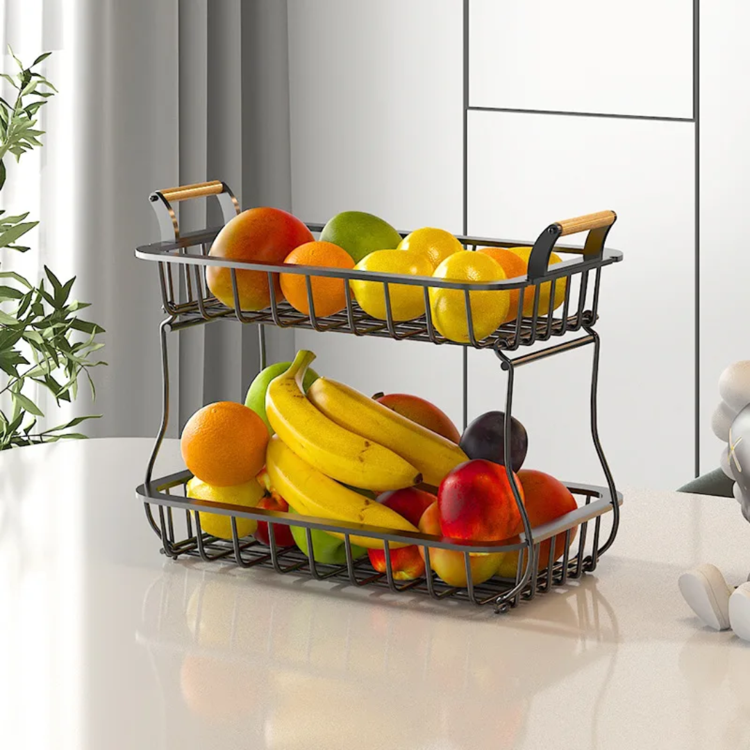 2-Tier Detachable Fruit Basket