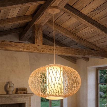 Bamboo Pendant Lamp – Round Woven Globe-PL WD25-26