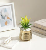 Vintage Ceramic Planter with Spring Garden Flower