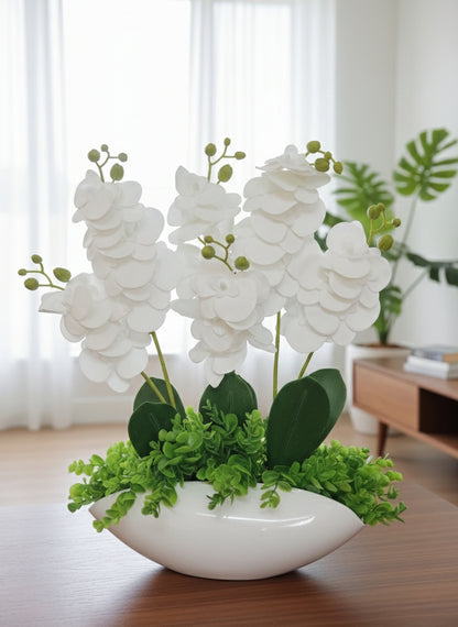 Orchids with Fibreglass Vase