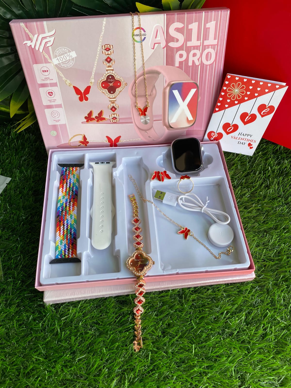 Ladies Smartwatch & Jewellery Gift Set