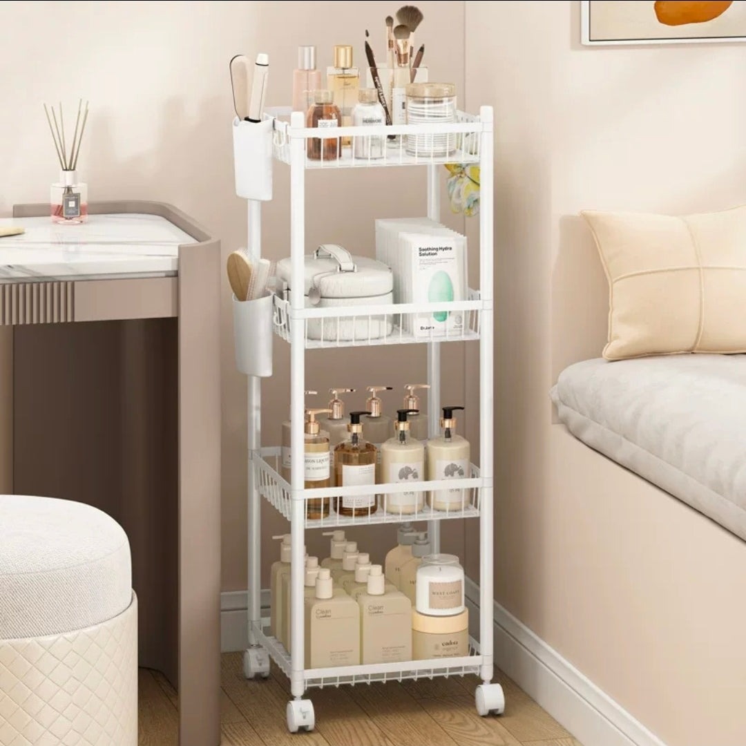 4 Tier Multifunctional Storage Rack with Wheels