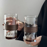 6Pcs 365ml Mountain View Glass Cup