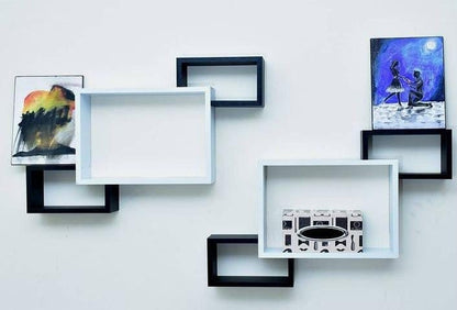 3PC Connected Boxes Floating Shelves