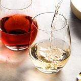 Set of 6 stemless wine glasses