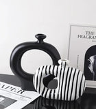 Ceramic Striped Vase Set