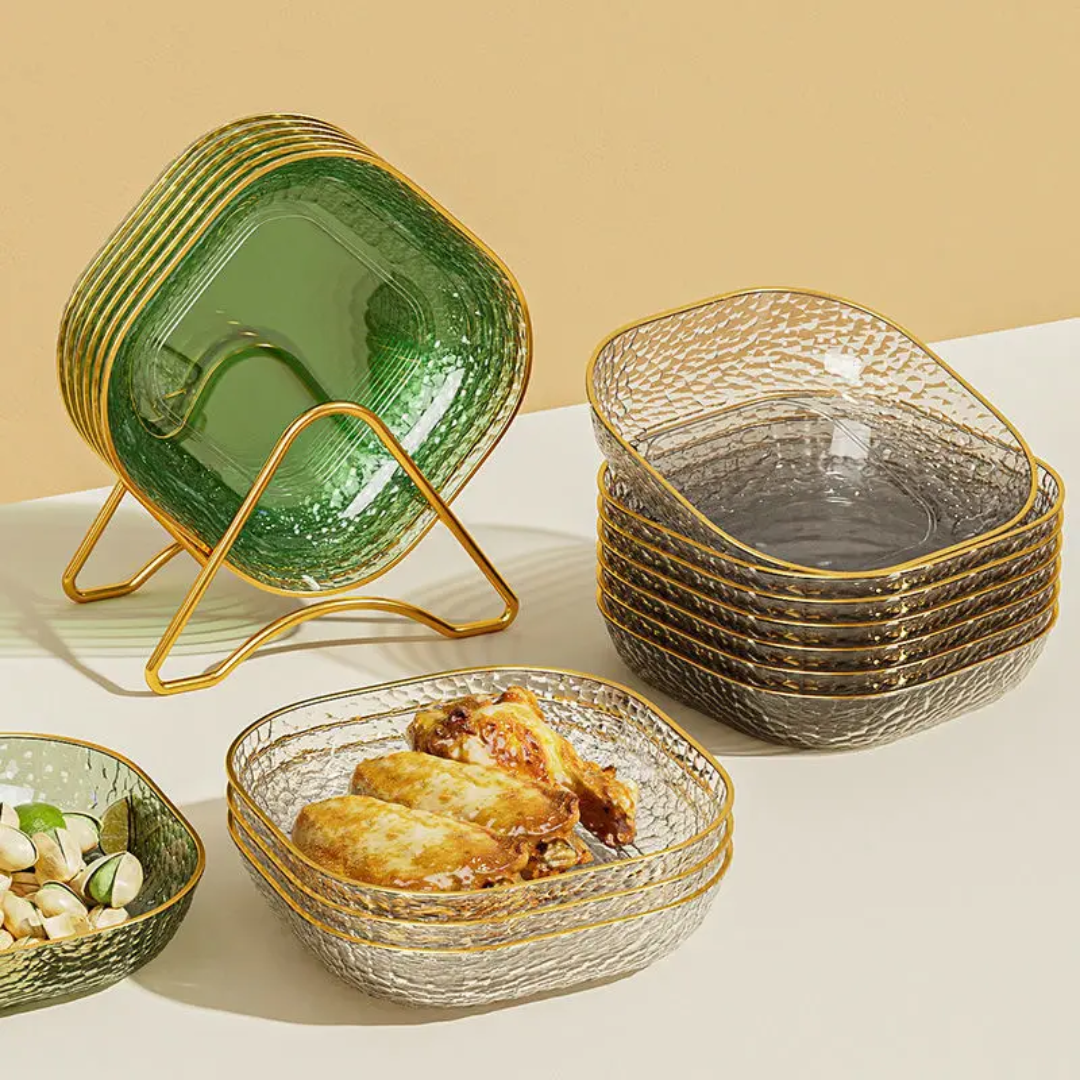 5Pcs Mini Acrylic Salad Plates