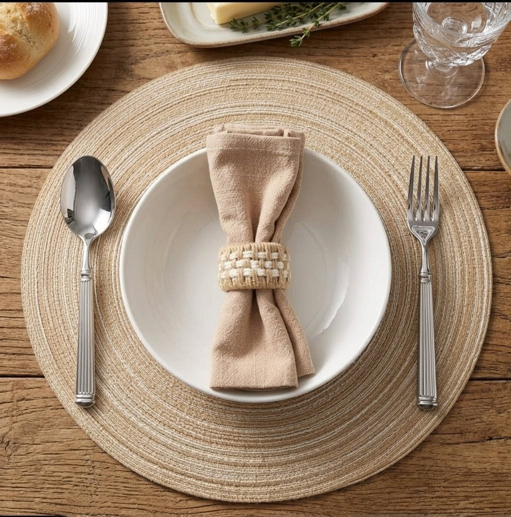 6Pc Nordic Woven Table Mat Set