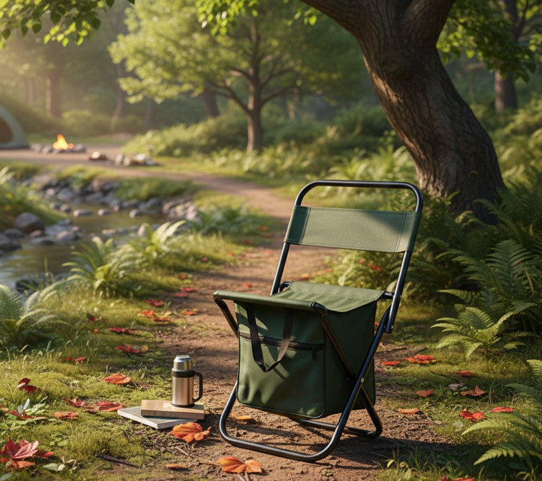 Kid’s Foldable Camping Chair with Storage Pouch