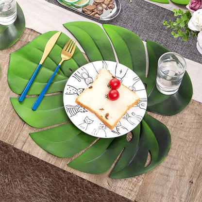 4PC Table Mats Leafy Green
