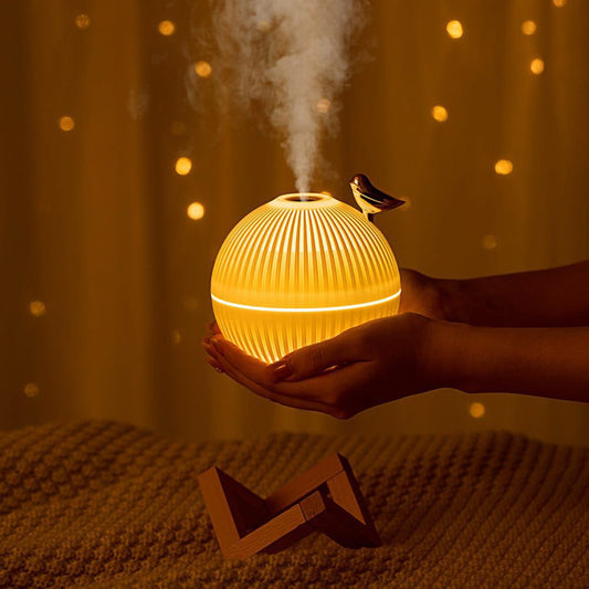 Lark Bird ultrasonic humidifier diffuser with wooden stand