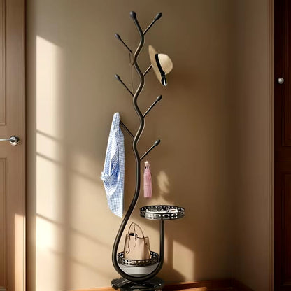 Cream Style Floor Standing Coat Rack