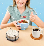 8Pcs Absorbent Cotton Woven With Metal Stand Holder