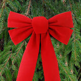 Large Red Christmas Velvet Bow