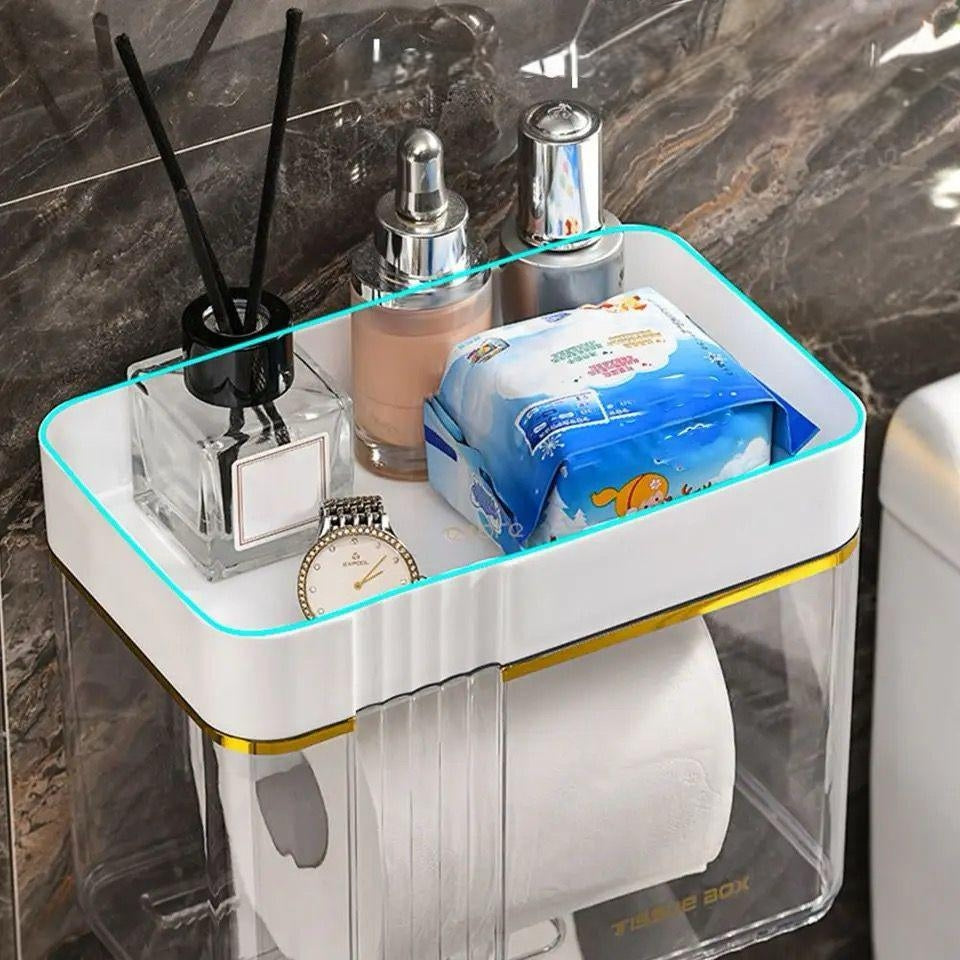 Gold-Plated Wall-Mounted Tissue Box