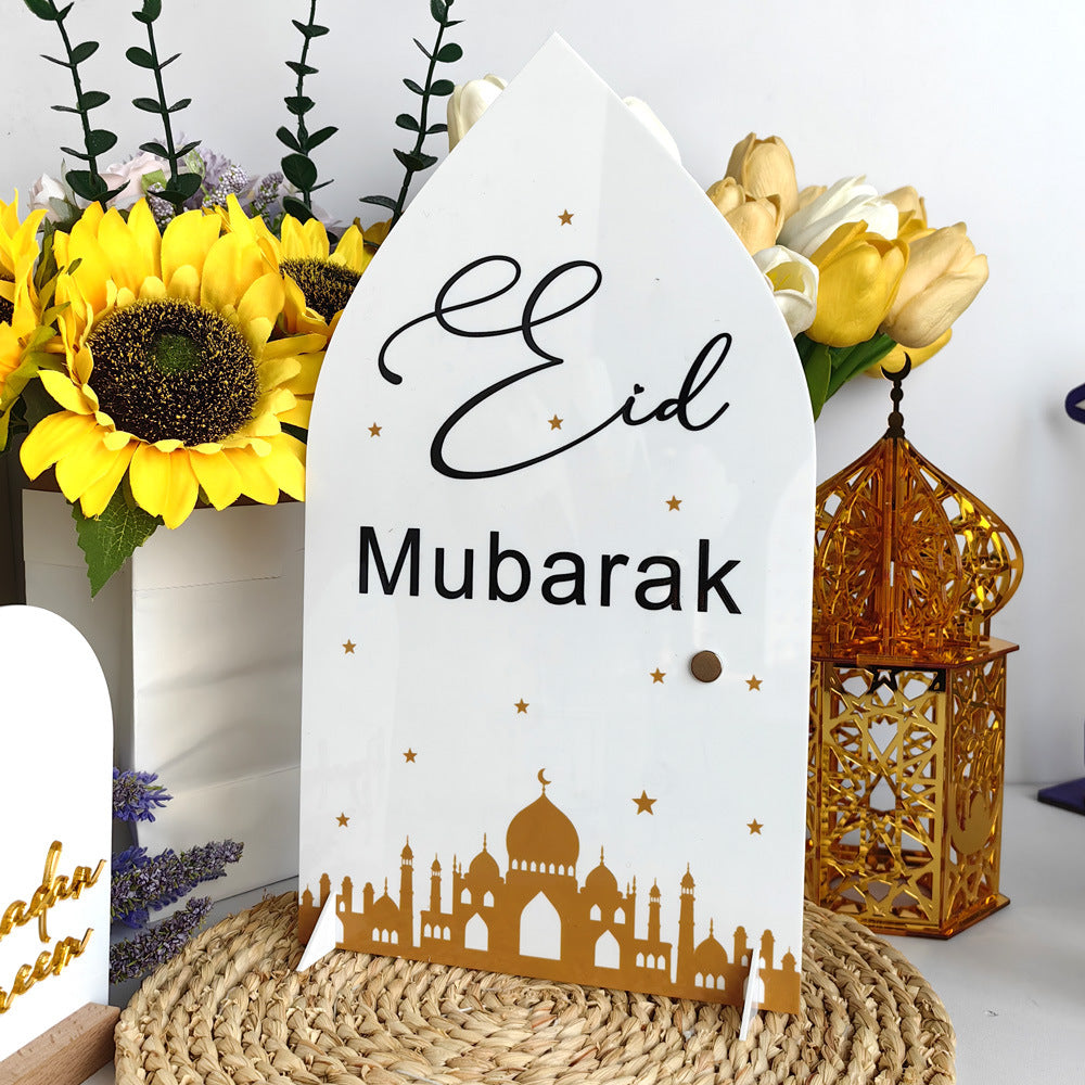 Ramadhan Countdown & Eid Mubarak Acrylic Decor